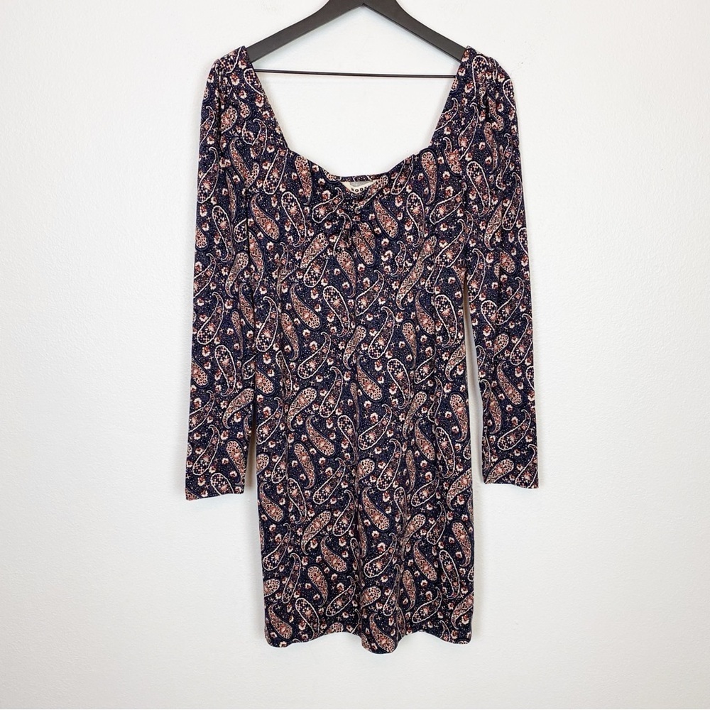Boden Sweetheart Jersey Mini Dress in Multi Paisley Blooms - Picture 5 of 9